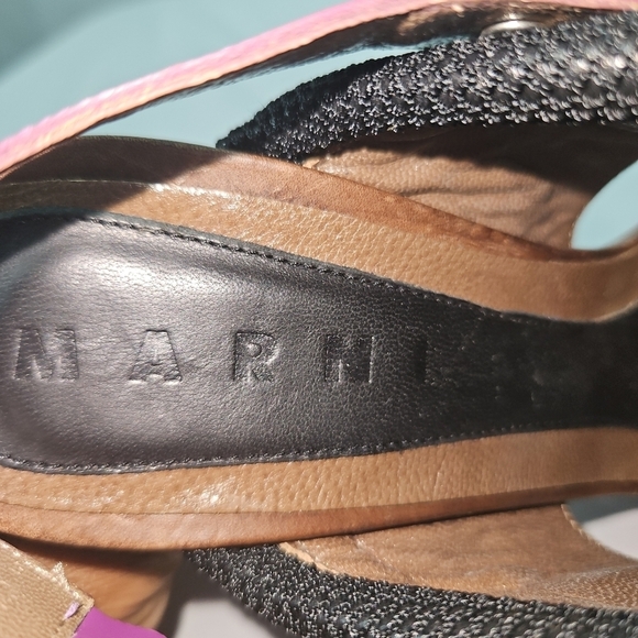 Marni Brown & Purple Platform Womens Sandals Size 36 - Picture 2 of 9